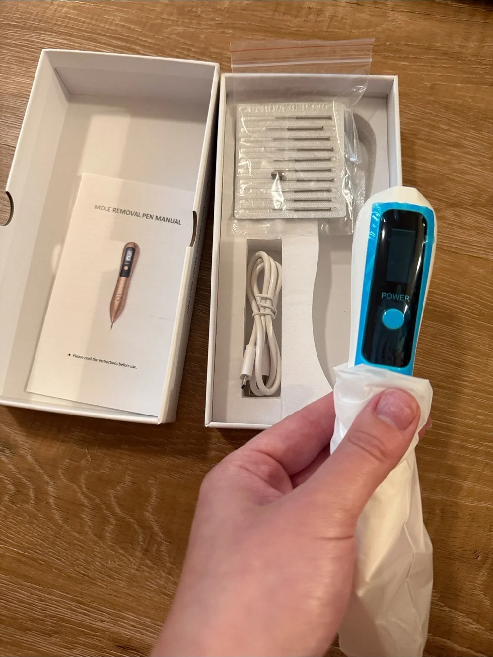 Portable Beauty Mole Removal Pen - White